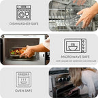 Razab 2700 ml / 92 Oz Large Glass Food Storage Containers with Vented Lids, BPA Free, Snap Locking Airtight & Leakproof Lids - Ideal for Baking, Casserole & Roasting - Freezer, Microwave & Oven Safe