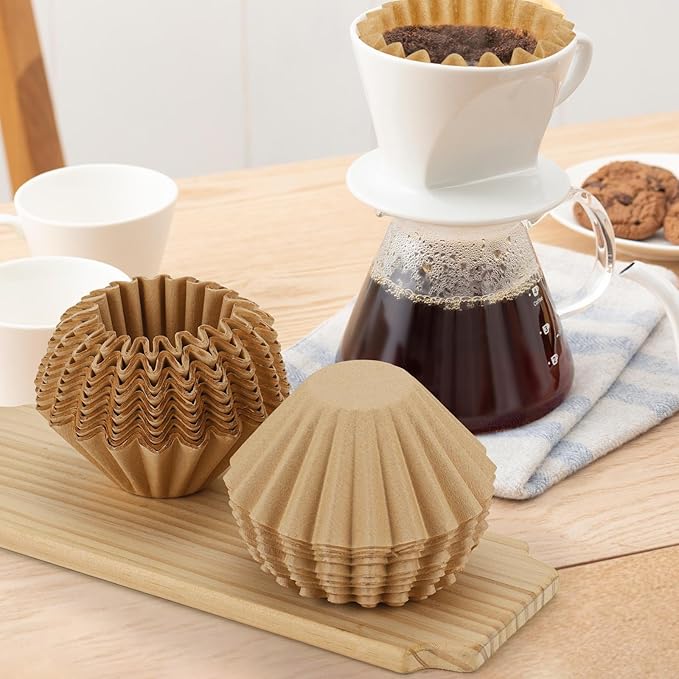 1-2 Cup Basket Coffee Filters, Natural Unbleached, Pack of 200