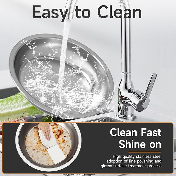 Chafing Dishes for Buffet, 4 Pack 5QT Round Stainless Steel Chafing Dish Set for Home Parties, Christmas Gatherings, Catering Events Complete Buffet Warmer Set (Golden 4)