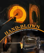 OJA Red Wine Glasses Set of 4, Large Burgundy Glasses 23 OZ, Hand Blown Crystal Glass Light, Clear, Best for Wine tasting, Birthday, Christmas, Anniversary, Father's Day