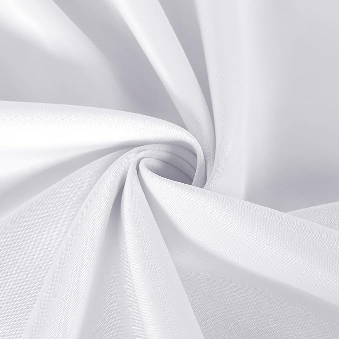 sancua 2 Pack White Tablecloth 54 x 54 Inch, Stain and Wrinkle Resistant Square Table Cloth - Washable Polyester Table Cover for Dining Tables, Buffet Parties and Camping