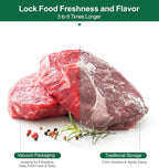 Vacuum Sealer Bags for Food, BPA-free Heavy Duty Vacuum Sealer Bags Rolls 11 Inch 16 Feet 3-pack, Ideal for Custom Fit Food Saver, Seal a Meal, or Sous Vide