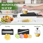 HomeHacks Vegetable Chopper Veggie Chopper, Kitchen Garaget Foot Slicer - White