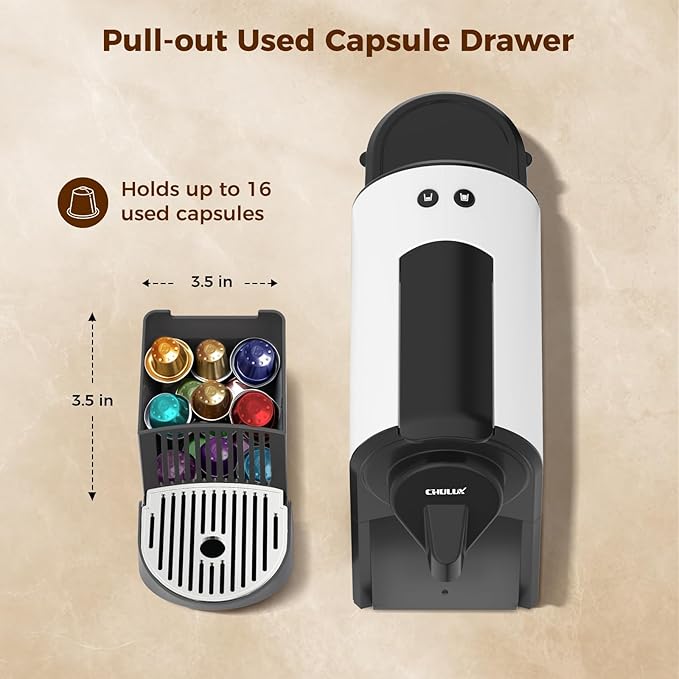 CHULUX Mini Espresso Pod Machine for NS Original Capsule, 20 Bar Single Serve Expresso Coffee Maker, 1400W