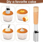 Cupcake Corer Tool - Stainless Steel Cupcake Hole Punch for Filling, Durable Cupcakes Filler Tool with Flower Design for Baking Accessories