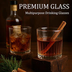 Laerjin Drinking Glasses Set of 8, 12 oz Highball Glasses & 10 oz Cocktail Glasses Set, Glassware Drinking Glasses, Glassware Sets for Cocktail, Beer, Wine, Whiskey, Water & Juice Drinkware(Clear)