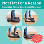 Topo Comfort Mat by Ergodriven | The Original Not-Flat Anti-Fatigue Standing Desk Mat with Calculated Terrain | Accessories | Obsidian Black