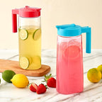 Amazing Abby - Slim - 2-Pack Tritan Pitcher (64 oz), Unbreakable Plastic Water Pitcher with Lid, BPA-Free, Heat-Resistant, Dishwasher-Safe, Great for Both Iced and Hot Drinks, Blue