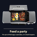 Utheer Nano-Ceramic Half Griddle for Ninja FlexFlame PG300,Professional-Grade Nonstick Half-Size Griddle Plate with Grease Drain,Rust-Resistant,BBQ Breakfast & Camping,Fit Ninja FlexFlame XSKHLFGRIDLE