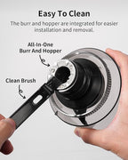 SHARDOR Electric Burr Coffee Bean Grinder for Home Use, 40 Grind Settings with 50-Second Adjustable Timer, One-Touch Espresso Grinder, Black