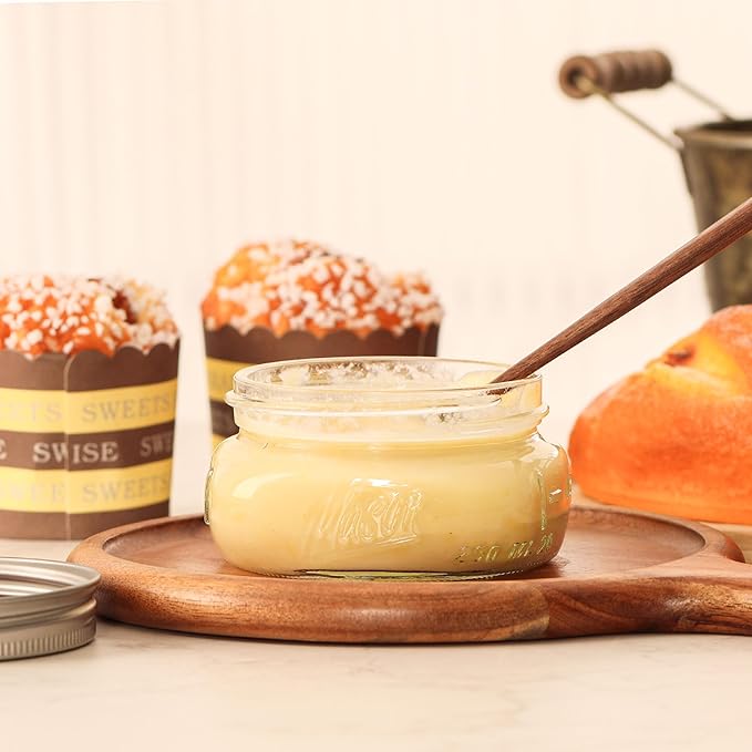 Mason Jars, 8 OZ, 12 Pack with Lids and Bands, Glass Canning Jars for Canning, Pickling, Preserving, Jam, Honey, Wedding Favors, Shower Favors (12 Pack) (Combo)