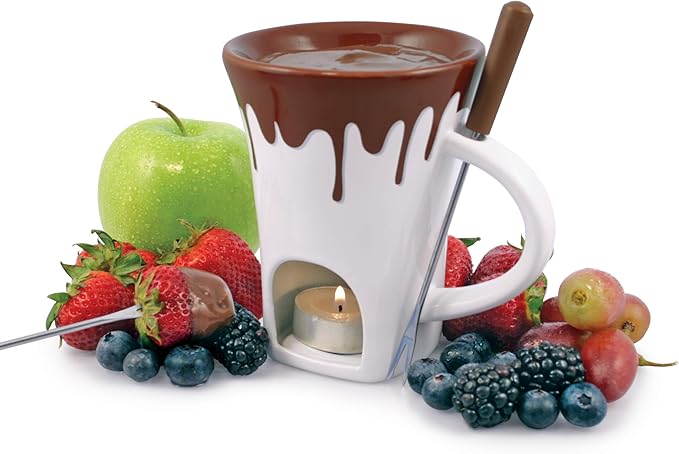 Swissmar F12064 4-Piece Nostalgia Chocolate Fondue Mug Set