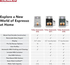 KitchenAid Fully Automatic Espresso Machine KF8 with Milk Attachment & Plant Based Milk Options, KES8558JP, Juniper