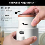 Coffee Grinder,Wirsh Portable Cordless Rechargeable Coffee Grinder Geimori T38 with Conical Burrs,3600mAh Batteries,Grind Settings for Espresso,Pour Over,French Press,Camping,Travel&Home Use