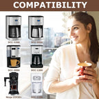 KEEPOW Reusable Coffee Filter Replacement 12-Cup, Compatible with Cuisinart Coffee Makers, Gold Tone Coffee Filter Basket 10-12 Cup