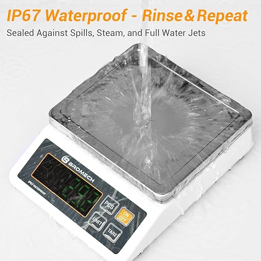 High Precision Scale IP67 Waterproof with Counting Function - 6lb, 0.001lb Digital Accurate Electronic Balance Scientific Scale - Ideal for Shipping, Mail - Weighs Gram, Pound, Kilogram