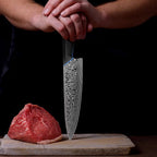 FINTISO Chef Knife 8 inch, 67-Layer Japanese Damascus Steel Kitchen Knife, Sharp Knife with G10 Handle, Professional Cooking Knives for Home and Kitchen