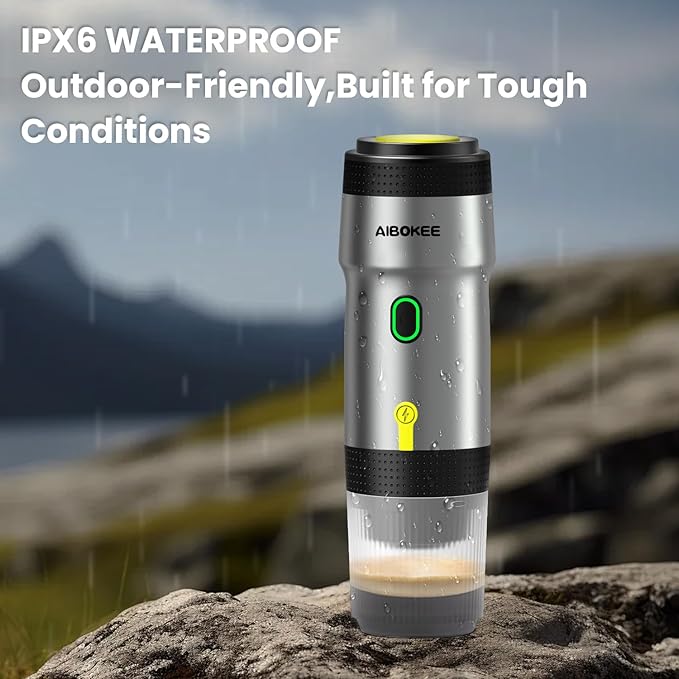 Portable Espresso Machine,3-in-1Portable Coffee Maker,20 Bar Mini Espresso Machine,Self-Heating Travel Coffee Maker Compatible with NS, DG Pods & Ground Coffee, for Camping Hiking,Office,RV