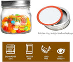 6PCS Wide Mouth Mason Jars 16oz with Airtight Lids and Bands, Canning Jars with Crystal Glass for Food Storage, Spice Jars, Canning, DIY Projects, Jam, Jelly, Honey, Preserving, Drinking