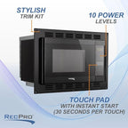 RecPro RV Convection Microwave 1.1 cu. ft. | 120V | Microwave | Appliances | Direct Replacement for High Pointe and Greystone (Black)