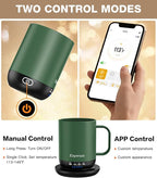 Heated Coffee Mug T1-14oz Fast Heating & Longer Battery Life Self Heating Coffee Mug Hot to 149℉ - Touch & App Controlled Mug Coffee and Hot Beverage Warmer, Gifts for Women and Men