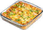 NUTRIUPS 1.7QT Glass Baking Pan, Square Baking Dish for Oven