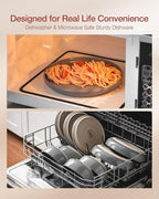 Famiware Milkyway Plates and Bowls Set, 12 Pieces Dinnerware Sets, Dishes Set for 4, Dark Gray