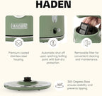 Haden Dorset 1.7 Liter Stainless Steel Electric Kettle, Hot Water Kettle with 360-Degree Base and Auto Shutoff, Cedar Green & Chrome