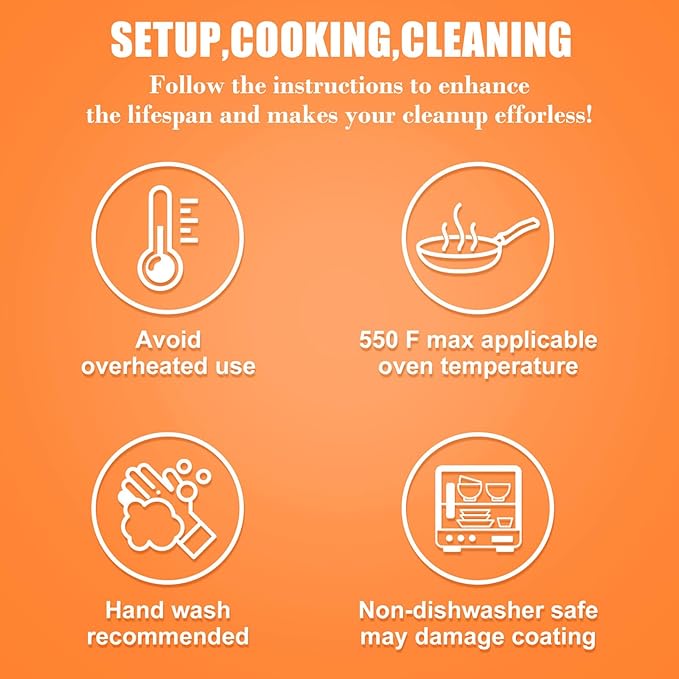 Hisencn Enameled Cast Iron Skillet Set - 3-Piece Fry Pans (8",9.5",11"), PFAS/PTFE/PFOA-Free, Oven & Induction Safe, Cream White Cookware for Gas, Electric, Ceramic Stovetops