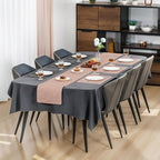 Myir JUN Placemats Set of 4, Dual Sided Faux Leather Indoor/Outdoor Mats - Square, Non-Slip, Washable (Gray Pink)