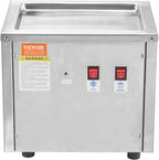 VEVOR Commercial Ice Roll Maker,Stir-Fried Yogurt Cream Machine 220W, Ice Cream Roll Machine with 9.4" x 11" Square Pan, Button Defrost Method with Food Shovels Perfect for Bars,Cafes Dessert Shops