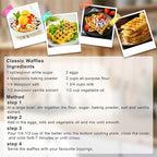 Waffles Maker 2 Slices, Large Square Belgian Waffle Maker, Anti-Overflow Waffle Iron Non-stick Plate, Thick Breakfast Waffle Machine Make Waffles in Minutes, Adjustable Temperature, 1200W