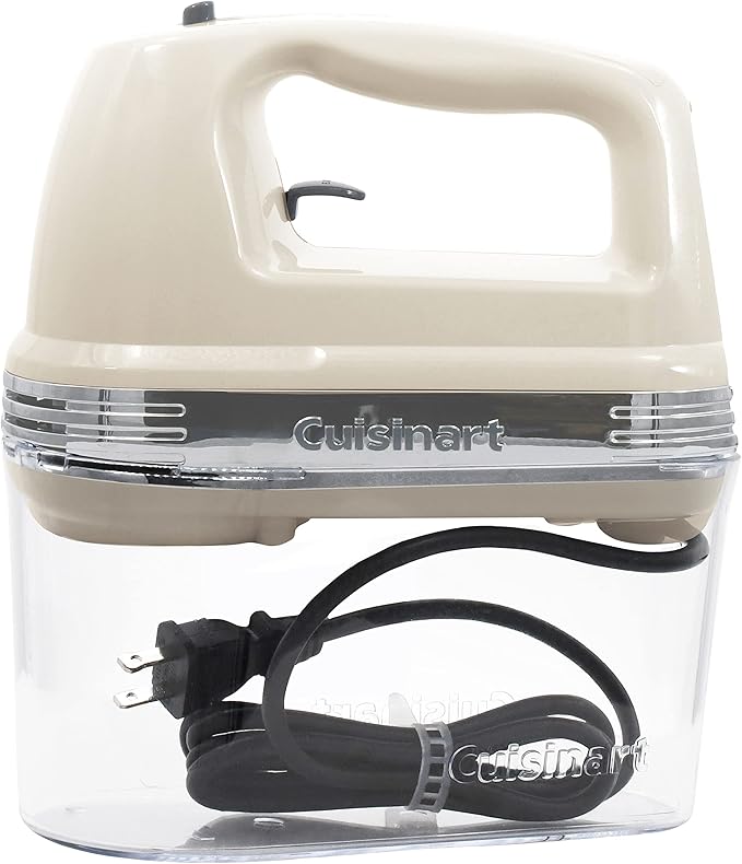 Cuisinart HM-90SCRM Power Advantage Plus 9-Speed Handheld Mixer with Storage Case, Cream