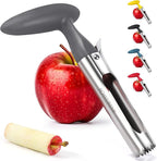 SCHVUBENR Premium Apple Corer Tool - Easy to Use and Clean - Sturdy Apple Remover with Sharp Serrated Tips - Stainless Steel Corers for Apple and Pear - Core Fruits with Ease(Silver)