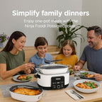 Ninja Foodi PossibleCooker PRO MC1000 8.5Qt Multicooker 8 in 1 Slow Cooker, Dutch Oven, Steam Bake Roast Sear Sauté Bread Maker Warmer, Glass Lid, Integrated Spoon, Nonstick (White)