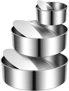 4" 7" 9" Cake Pan, Removable Bottom & Easy Releasing, Leakproof & Nonstick Round Cake Pans, 304 Stainless Steel Baking Pans Set, Non-Toxic & Healthy, Dishwasher Safe