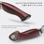 SHAN ZU Bread Knife 8 Inch, Japanese High Carbon 10Cr15Mov Stainless Steel Cake Knife, Razor Sharp Sourdough Slicing Knife, Multifunction Serrated knife for Homemade Bread