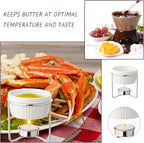 62 Pcs Crab Lobster Crackers and Picks Seafood Tools Set Includes 8 Butter Warmers, 8 Crab Leg Crackers and Forks, 2 Seafood Scissors, 8 Lobster Shellers, 28 Tealight Candles