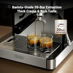 Gevi 20 Bar Espresso Machine with Grinder & Milk Frother, Professional Coffee Maker for Home, Cappuccino & Latte, Removable Water Tank, Steam Wand