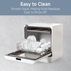 Ceramic Dessert Plates Set of 8, 8 inch, Appetizer Plates, Salad Plates, Small Plates, Microwave & Dishwasher Safe, Fantasy Series, Gold Rim