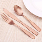 Matte Rose Gold Silverware Set, 20-Piece Stainless Steel Flatware set, Tableware Cutlery Set Service for 4, Utensils for Kitchens, Dishwasher Safe