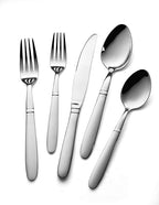 Bruntmor, CRUX Sterling Quality Silverware Royal 45 Piece Flatware Cutlery Set, 18/10 Stainless Steel, Service for 8 100% Rust Proof (45 Piece)