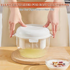 Yogurt Strainer, Greek Yogurt Maker with Fine Mesh Strainer, Greek Yogurt Milk Filter, Food Strainer, Greek Yogurt Strainer for Making Paneer, Soybean Milk, Kefir, Tofu, Cheese (White)