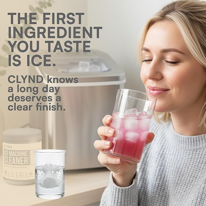 Nickel Safe Ice Machine Cleaner and Descaler 24-Pack Countertop Ice Maker Cleaner Tablets – No Residue, Unscented, Non-Corrosive Formula for Commercial, Nugget, and Home Machines