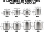 Cooks Standard 6-Quart Stock Pot with Lid, Professional 18/10 Stainless Steel Stockpot Dutch Oven Casserole Cooking Pot, Ollas de Cocina, Compatible with All Stovetops, Silver