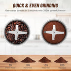 Electric Coffee and Spice Grinder with One-Touch Operation, Low Noise, Clear Lid, Electric Dry Grinder for Coffee Beans and Herbs