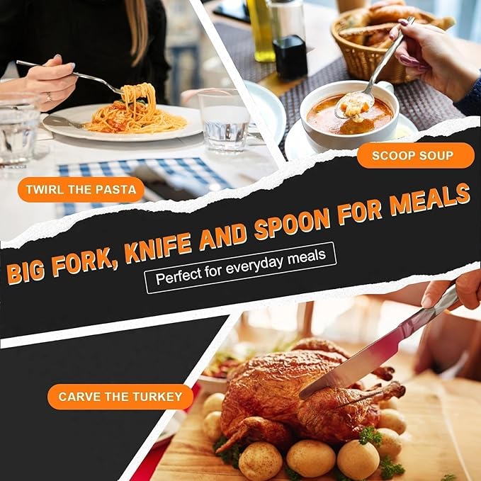 SSGP Silverware Set for 8, 40 Piece Heavy Duty Stainless Steel Serving Flatware Utensils Set, Mirror Finish, Elegant & Durable, Modern Design Dishwasher Safe Cutlery Set for Home Wedding Housewarming