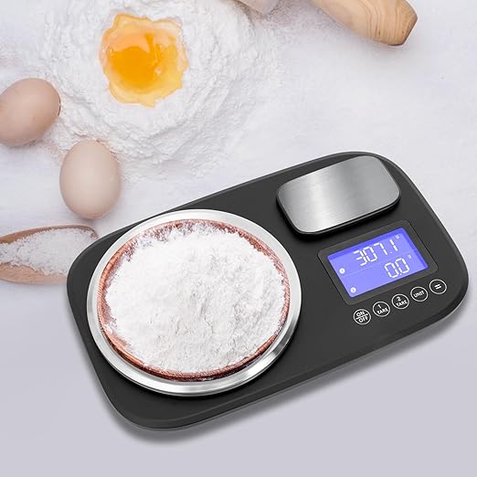 Dual Platform Digital Kitchen and Food Scale, Precise Capacity of 2.2lbs and 10Kg(Min 0.1oz/1oz), Stainless Steel, 6/7 Units, Tare Function, Auto-off, Perfect for Baking Cooking Food Weighing