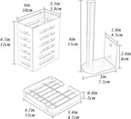 PUSDON Metal Wall Hanging Basket 2 Packs DIY Suitable for Multiple Scenes - Middle Black Netting Suit