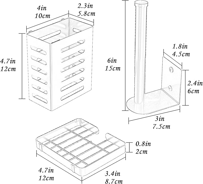 PUSDON Metal Wall Hanging Basket 2 Packs DIY Suitable for Multiple Scenes - Middle White Netting Suit